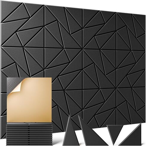 20 Pack Sound Proof Foam Panels, 12"X 12"X 0.4",Acoustic Panels Self-Adhesive,Soundproof Wall Panels High Density,Acoustic Panels Sound Absorbing for Wall Decoration and Acoustic Treatment-blue-20p in Kuwait