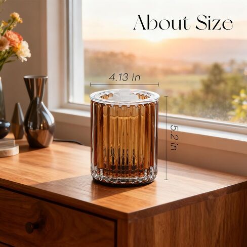 Wax Melt Warmer with Timer: Wax Melter for Scented Candle Electric Glass Candle Burner with 2 Light Bulbs Housewarming New Home Decor for Women in Saudi Arabia