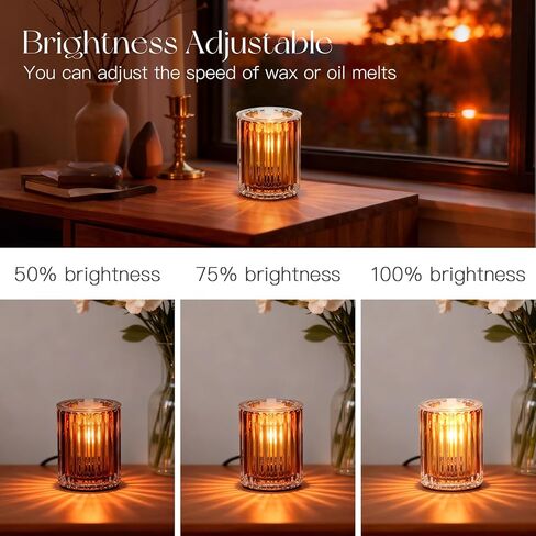 Wax Melt Warmer with Timer: Wax Melter for Scented Candle Electric Glass Candle Burner with 2 Light Bulbs Housewarming New Home Decor for Women in Saudi Arabia