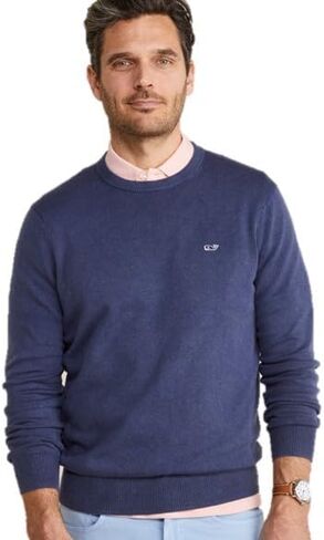 vineyard vines Men's Logo Heritage Cotton Crew Sweater in Saudi Arabia