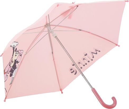 Disney Minnie Mouse Children's Rain Umbrella with Bow Tie Wrap, Manual Folding, Windproof, Lightweight, and Packable for Travel, 26.5 Inch Arc, Pink in Saudi Arabia