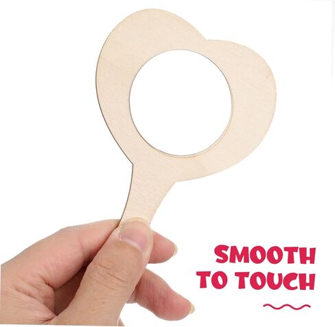 TEHAUX Wooden Mirror Crafts Boys and Girls Room Decor Small Mirrors for Crafts Stickers Watercolor Pens in Saudi Arabia