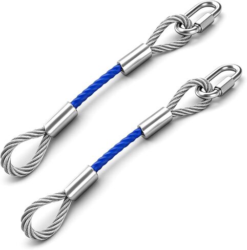 2PCS Trailer Safety Cables 12", Trailer Safety Towing Cables Extension with Snap Hook Safety Latches 12000 Lbs Loading, Extension Safety Cables (One Pairs) in Kuwait