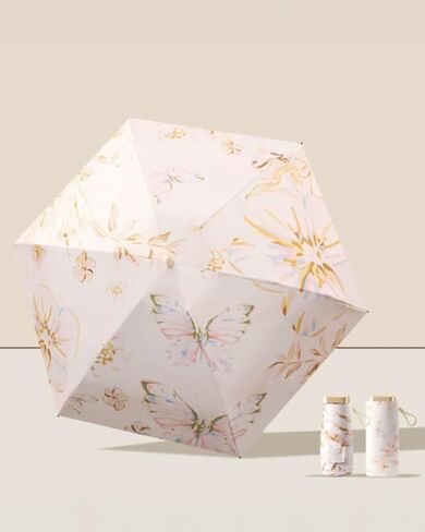 Oil Painting Style Foldable Umbrella,Portable UV Sun Protection Umbrella Manual, Chinese Style for Rain and Sun BLC927-P in Saudi Arabia