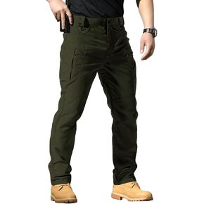 Men's Stretch Tactical Pants Lightweight Hiking Cargo Pants Water Resistant Multi Pocket Casual Outdoor Work Pants (No Belt) in Saudi Arabia