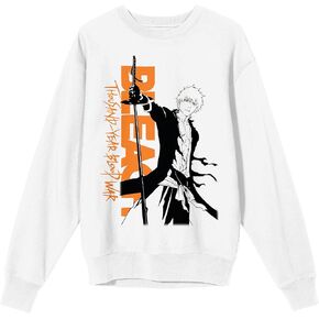 Bioworld Bleach 1000 Year Blood War Ichigo Kurosaki Crew Neck Long Sleeve White Adult Sweatshirt in Kuwait