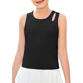 blibean Girls Tank Tops Cutout Athletic Shirts Sleeveless Workout Top Size 6-15 Years in Saudi Arabia