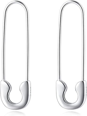 Safety Pin Earrings for Women Paper Clip Earrings Punk Safety Pin Earrings Hoop Pin Cartilage Earrings Jewelry in Saudi Arabia