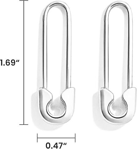 Safety Pin Earrings for Women Paper Clip Earrings Punk Safety Pin Earrings Hoop Pin Cartilage Earrings Jewelry in Saudi Arabia