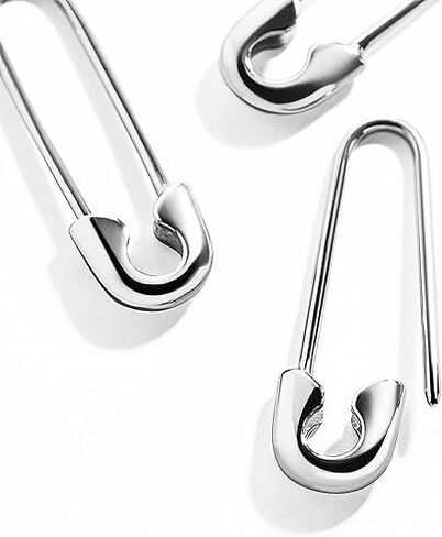 Safety Pin Earrings for Women Paper Clip Earrings Punk Safety Pin Earrings Hoop Pin Cartilage Earrings Jewelry in Saudi Arabia