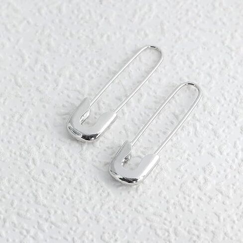 Safety Pin Earrings for Women Paper Clip Earrings Punk Safety Pin Earrings Hoop Pin Cartilage Earrings Jewelry in Saudi Arabia