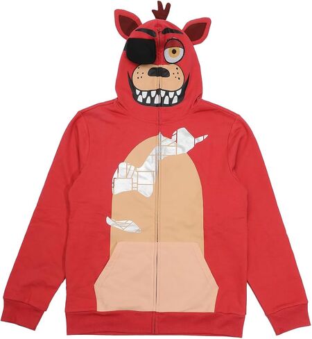 سترة بغطاء رأس للرجال من Bioworld Five Nights at Freddy's Foxy Character بسحاب كامل in Kuwait