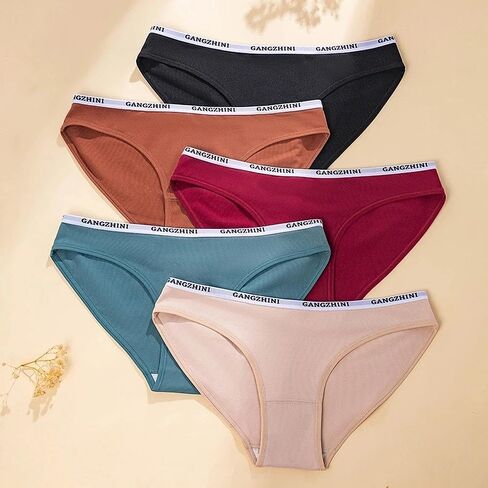 Women Everyday Seamless Bikini Panties Soft Stretch Low Rise Triangle Underwear Brief Style in Saudi Arabia