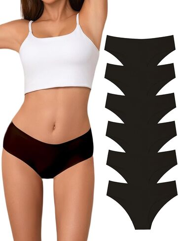 BOLIVIVAN 6 PACK SELE -HIPSTER Underwaar No Show Bikini Banyies Silky Divisibles in Kuwait