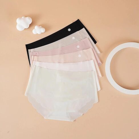 6-Pack Women Triangle Underwear Set, Ultra-Thin Seamless One-Piece Invisible No-Show Comfort, Breathable and Skin-Friendly in Saudi Arabia