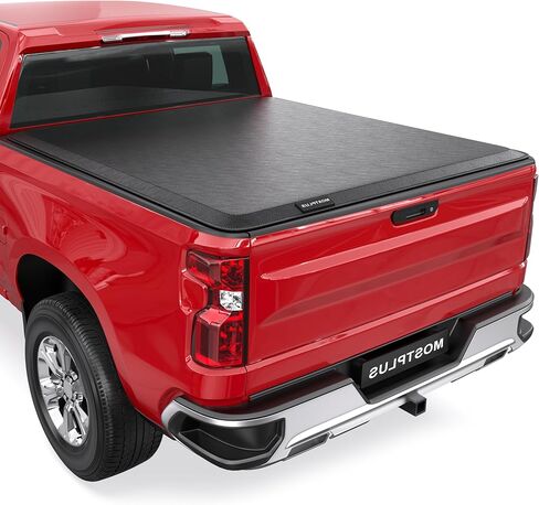 MostPlus من الألياف الزجاجية TRI طية الغطاء القاسي سرير الشاحنة المتوافقة مع 1988-2002 CHEVY GMC C1500 C2500 C3500 Fleetside 6.5 قدم (78.8 بوصة)-سرير 3 أضعاف in Kuwait