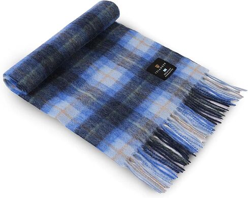 Islander Scottish Scarf with Traditional Highland Patterns and Tassels 100% Lambswool in Saudi Arabia