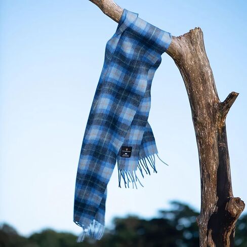 Islander Scottish Scarf with Traditional Highland Patterns and Tassels 100% Lambswool in Saudi Arabia