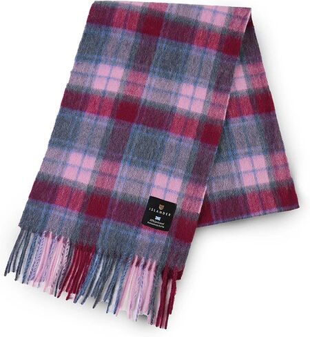 Islander Scottish Scarf with Traditional Highland Patterns and Tassels 100% Lambswool in Saudi Arabia