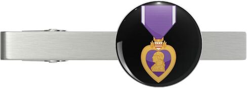 US Purple Heart Medal Silver Tie Clip Tie Bar Veteran Gift in Saudi Arabia
