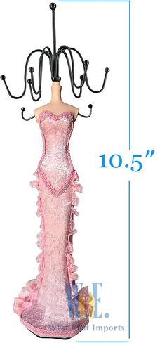 Generic Jewelry Mannequin Stand Dress Mannequin Necklace Bracelet Display Holder Organizer (Pink) in Saudi Arabia