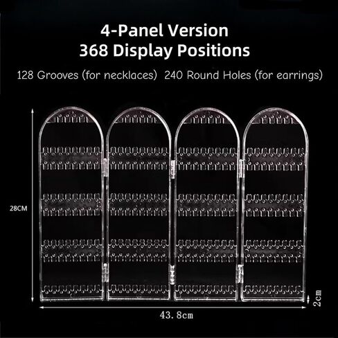 Earring Holder Organizer Stand, Acrylic Jewelry Storage for Earrings Necklaces Chain Bracelet SN18 in Saudi Arabia