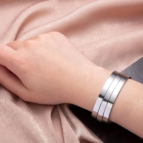JoycuFF هدية الصداقة للنساء ملهمة عيد ميلاد الكفة سوار للأصدقاء اليدوية والمجوهرات الفولاذ المقاوم للصدأ لأساور BFF هدية التخرج لها in Saudi Arabia