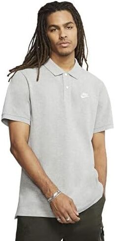 تي شيرت بولو رجالي من Nike Polo NSW CE Polo Matchup PQ رمادي/أبيض CJ4456 063 (كبير) in Kuwait