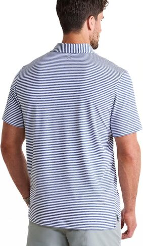 vineyard vines Heathered Winstead Sankaty Performance Polo, Wht/Yacht Blu/Amer, XL in Saudi Arabia