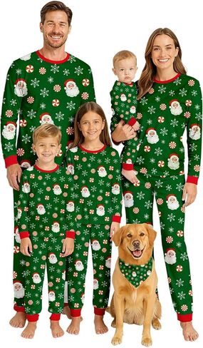 بيجامة مطبوعة كاملة لعيد الميلاد للعائلة - بيجامات عيد الميلاد الاحتفالية للعائلات والصور والهدايا in Kuwait