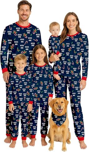 بيجامة مطبوعة كاملة لعيد الميلاد للعائلة - بيجامات عيد الميلاد الاحتفالية للعائلات والصور والهدايا in Kuwait