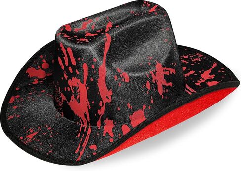 Cowboy Hat with Bloodstained Pattern for Men and Women in Saudi Arabia