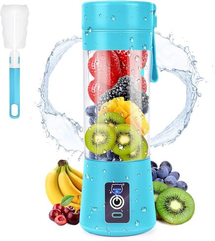 MIAOKE Portable Blender,Fashion Portable Blender for Shakes and Smoothies 11.8 Oz,Magnetic USB Fast Charging Mini Mixer Bottle,Take It for Traveling, Outdoor, Gym, Office, Cars, Gift -PK in Kuwait