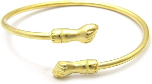 Fashion 21 Brass Adjustable Bangle Bracelet, 2mm Thin Open Cuff, Egyptian Symbol Design Ankh Nefertiti Anubis Pyramid Ma’at Eye of Horus Fist in Saudi Arabia