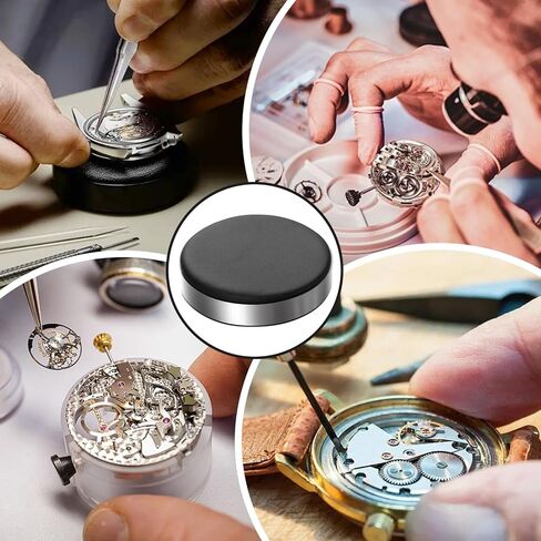 Watch Cushion, Round Leather Watch Movement Holder Pad Watchs Case Protector Pad Watchs Repair Kit for Repair Watches Exquisite Metal Objects in Saudi Arabia