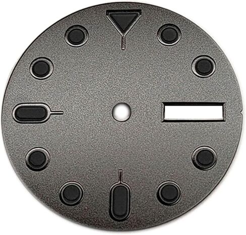 28.5mm Black Watch Dial for NH35 NH36 Movement, Dial Date Window Green Luminous Watch Face with PU Index in Kuwait