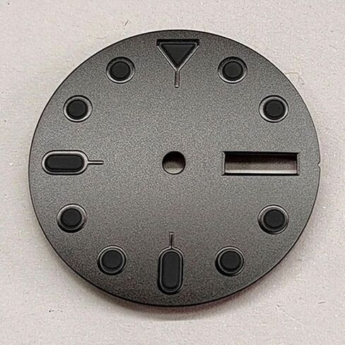 28.5mm Black Watch Dial for NH35 NH36 Movement, Dial Date Window Green Luminous Watch Face with PU Index in Kuwait