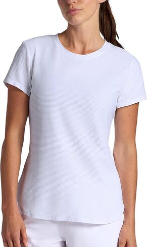 Head Women's Shadow Stripe Crewneck T-Shirt, Slim Fit, Stretch Lightweight Material in Saudi Arabia