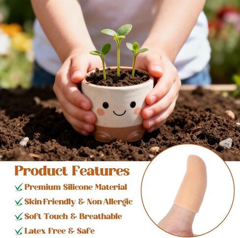 20 Pcs Gel Finger Cots Silicone Finger Covers Thumb Protector Fingertip Protection (Nude) in Saudi Arabia