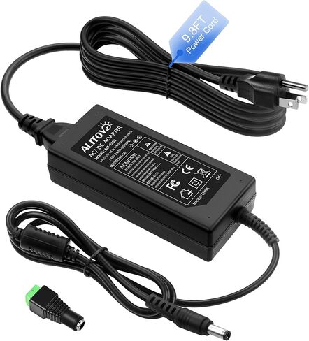 ALITOVE 24V 3A 72W AC to DC Adapter Power Supply Converter AC 100V ~ 240V to DC 24V 3amp Transformer with 5.5x2.1mm DC Output Jack for 5050 3528 LED Strip Module Light, CCTV Camera System in Kuwait