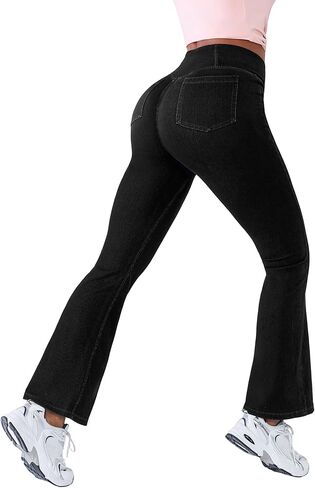 BRXL جينز قابل للتمدد للنساء سروال جيجينج متوهج مع جيوب سروال كروس سفلي Bootcut in Saudi Arabia