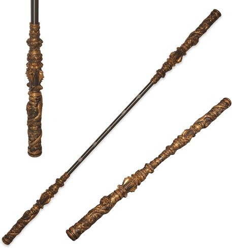 هيكل قفل قابل للسحب مقاس 66.9 بوصة، Monkey King Bar، ملحقات الألعاب 1:1 نموذج معدني للزينة أسلحة Monkey King باللون الذهبي in Kuwait