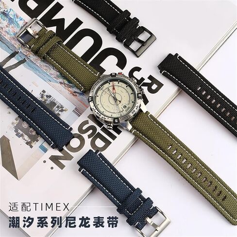 24x16mm Canvas watchband Men Suitable for timex Tide Compass T2N720 T2N721 T2N739 Nylon Watch Band in Saudi Arabia