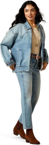 ARIAT Womens Cheyenne Denim Bomber Jacket in Saudi Arabia