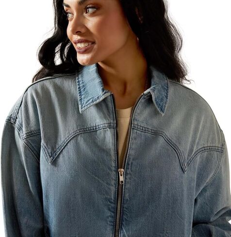 ARIAT Womens Cheyenne Denim Bomber Jacket in Saudi Arabia