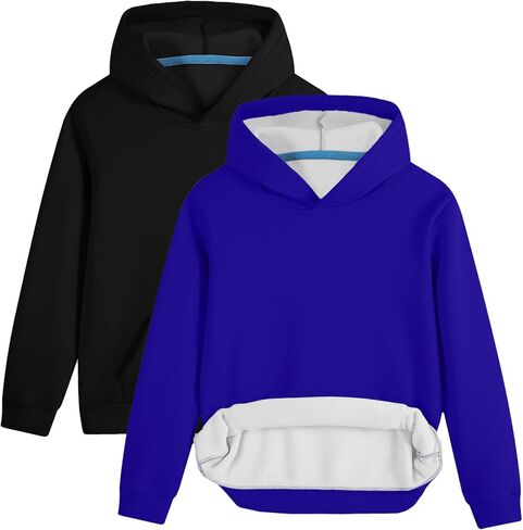 عبوة من قطعتين من سترة صوفية للأطفال الصغار بغطاء للرأس وأكمام طويلة ودافئة للأولاد والبنات in Kuwait