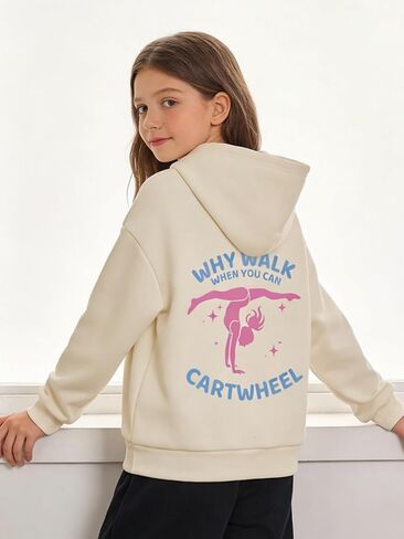 Girls Graphic Hoodie, Dance Graphic Pullover Sweatshirt for Kids in Saudi Arabia