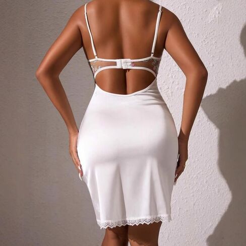 Elegant White Translucent Sheer Mesh Floral Embroidered Spaghetti Strap Bodycon Mini Dress for Summer Party in Saudi Arabia
