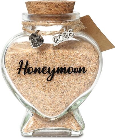 برطمان تذكار رملي لشهر العسل 2026 - هدايا حفل الزفاف، حفل زفاف شخصي، خطوبة وأساسيات شهر العسل تذكار سفر للأزواج، المتزوجين حديثًا، السيد والسيدة، العروس المستقبلية in Kuwait