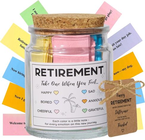 Retirement Gifts for Women, Retirement Gifts Ideas for Woman 2025, Gift for Retired, Farewell Coworker, Colleague, Friend, Boss, Leader, Decorations for Him Her, Glass Inspirational Jar with 96 Verse in Saudi Arabia